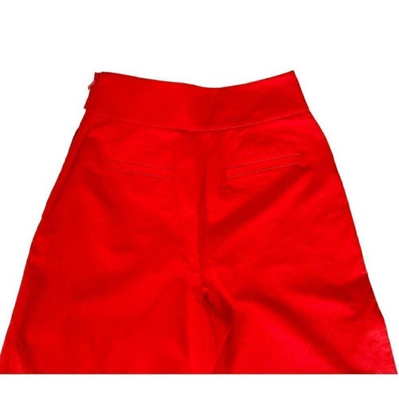 KATE SPADE Women's Sz 2 Red Cherpeper Slub Cotton Culotte Pants w/ Tie NWT - Picture 10 of 10